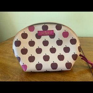 Kate Spade Cosmetics Bag with burgundy apples